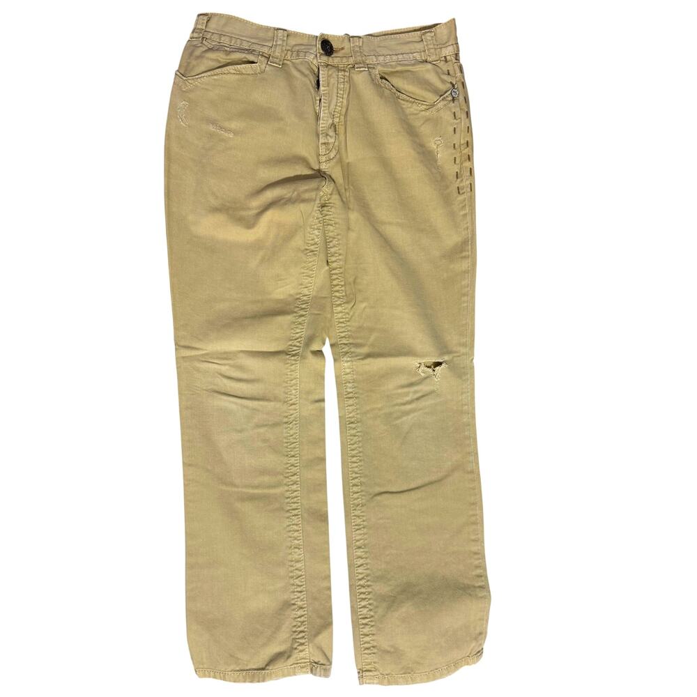Mek Denim Dresden Straight Leg Beige Jeans Size 33x32
